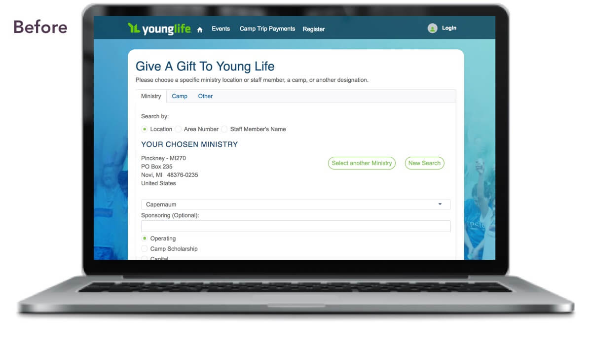 Young Life Giving current screens